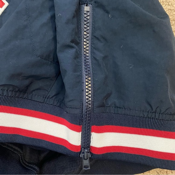 NCAA Kansas Jayhawks Windbreaker Jacket Youth Large Navy Pullover Pockets‎ Gear - Picture 12 of 13